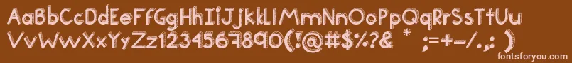 Teen Font – Pink Fonts on Brown Background