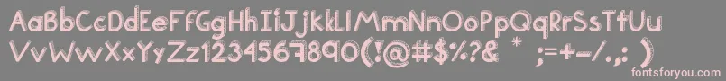Teen Font – Pink Fonts on Gray Background