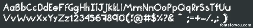 Teen Font – White Fonts on Black Background
