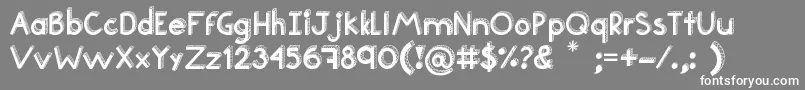 Teen Font – White Fonts on Gray Background