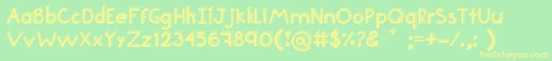 fuente Teen – Fuentes Amarillas Sobre Fondo Verde