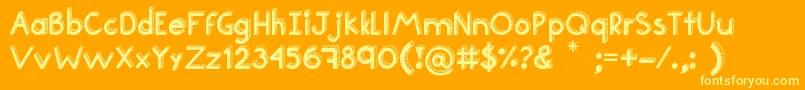 Teen Font – Yellow Fonts on Orange Background