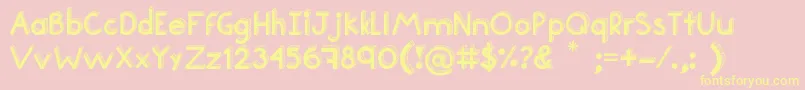 Teen Font – Yellow Fonts on Pink Background