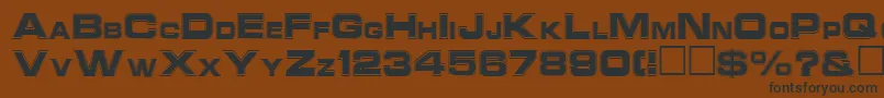 NccinlineRegular Font – Black Fonts on Brown Background