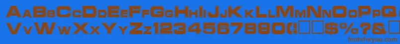 NccinlineRegular Font – Brown Fonts on Blue Background