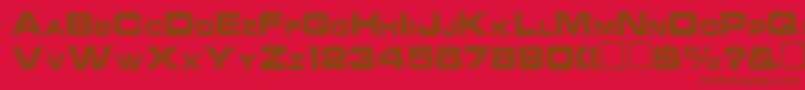 NccinlineRegular Font – Brown Fonts on Red Background