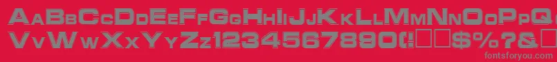 NccinlineRegular Font – Gray Fonts on Red Background