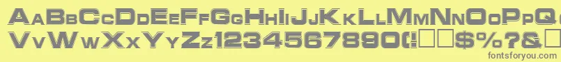 NccinlineRegular Font – Gray Fonts on Yellow Background