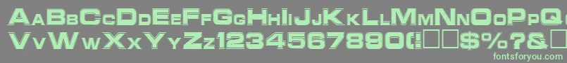 NccinlineRegular Font – Green Fonts on Gray Background