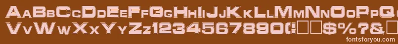 NccinlineRegular Font – Pink Fonts on Brown Background