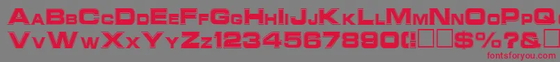 NccinlineRegular Font – Red Fonts on Gray Background