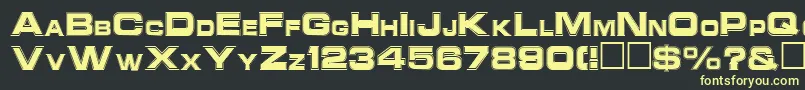 NccinlineRegular Font – Yellow Fonts on Black Background