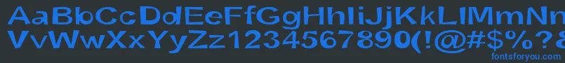 Шрифт SnottSemibold – синие шрифты на чёрном фоне
