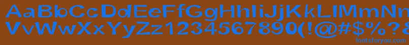 SnottSemibold-fontti – siniset fontit ruskealla taustalla