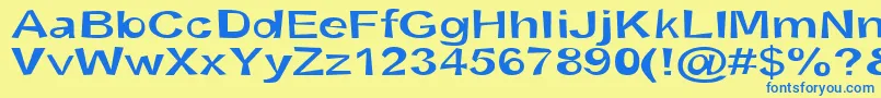 Подробнее о шрифте SnottSemibold Шрифт SnottSemibold – синие шрифты на жёлтом фоне