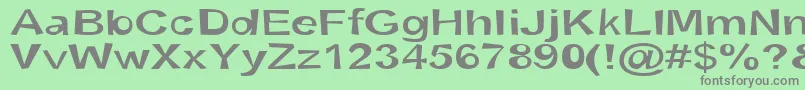 フォントSnottSemibold – 緑の背景に灰色の文字