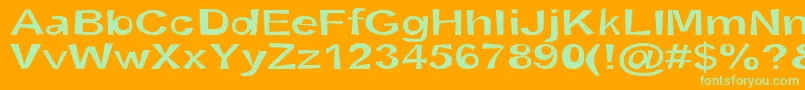 SnottSemibold Font – Green Fonts on Orange Background