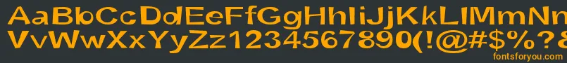 SnottSemibold-Schriftart – Orangefarbene Schriften auf schwarzem Hintergrund