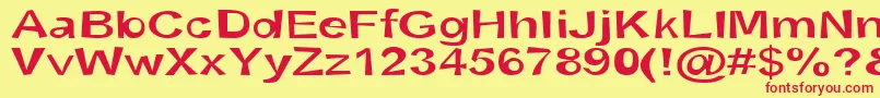 SnottSemibold Font – Red Fonts on Yellow Background