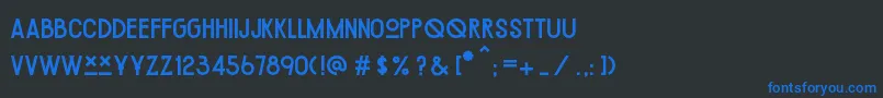 ChipotleRegular Font – Blue Fonts on Black Background