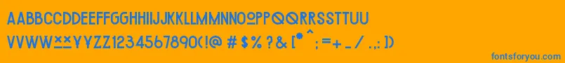 ChipotleRegular Font – Blue Fonts on Orange Background