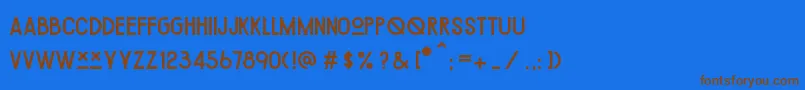 ChipotleRegular Font – Brown Fonts on Blue Background