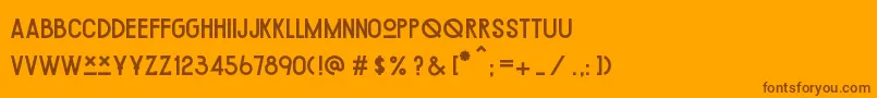 ChipotleRegular Font – Brown Fonts on Orange Background