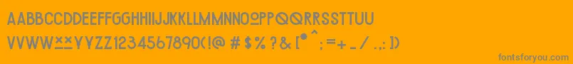 ChipotleRegular Font – Gray Fonts on Orange Background