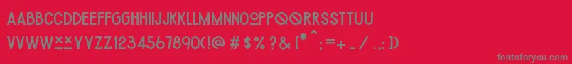 ChipotleRegular Font – Gray Fonts on Red Background