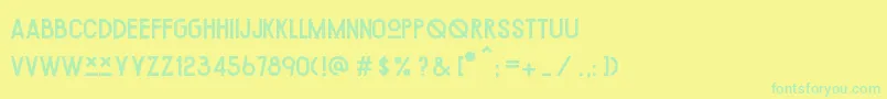 ChipotleRegular Font – Green Fonts on Yellow Background