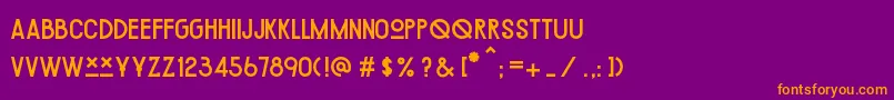 ChipotleRegular Font – Orange Fonts on Purple Background