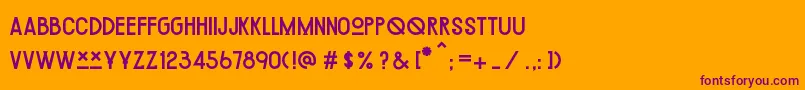 ChipotleRegular Font – Purple Fonts on Orange Background