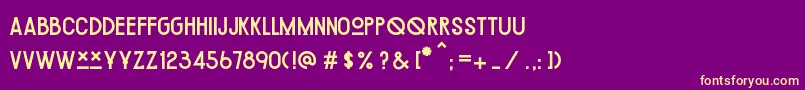 ChipotleRegular Font – Yellow Fonts on Purple Background