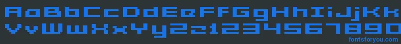 GrixelAcme5WideBoldXtnd Font – Blue Fonts on Black Background