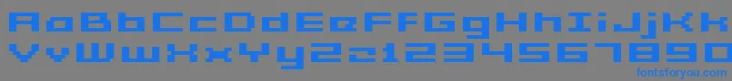 GrixelAcme5WideBoldXtnd Font – Blue Fonts on Gray Background