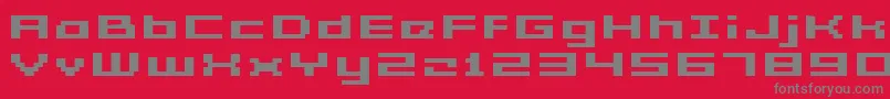 Police GrixelAcme5WideBoldXtnd – polices grises sur fond rouge