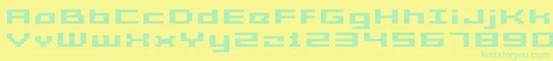 GrixelAcme5WideBoldXtnd Font – Green Fonts on Yellow Background