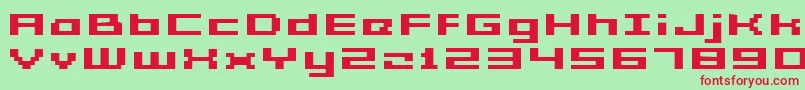 GrixelAcme5WideBoldXtnd Font – Red Fonts on Green Background