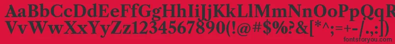 LibrecaslontextBold Font – Black Fonts on Red Background