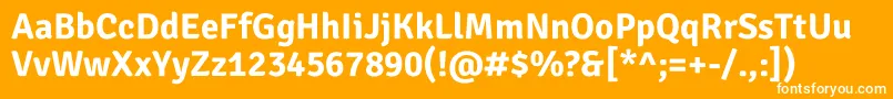 Signikanegative ffy Font – White Fonts on Orange Background