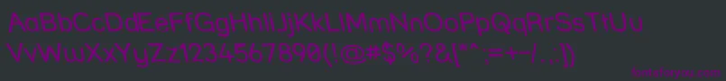 Czcionka Strfrhr – fioletowe czcionki na czarnym tle
