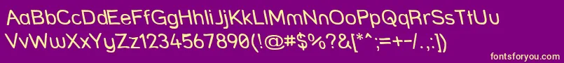 Strfrhr Font – Yellow Fonts on Purple Background