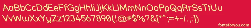 Strfrhr Font – Yellow Fonts on Red Background