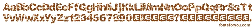 KatalystInactiveBrk-fontti – ruskeat fontit valkoisella taustalla
