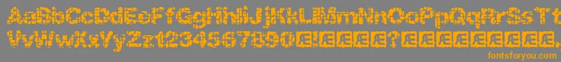 KatalystInactiveBrk Font – Orange Fonts on Gray Background