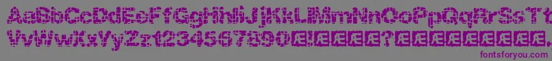 KatalystInactiveBrk-fontti – violetit fontit harmaalla taustalla