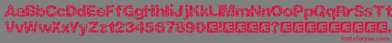 KatalystInactiveBrk Font – Red Fonts on Gray Background