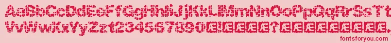 KatalystInactiveBrk Font – Red Fonts on Pink Background
