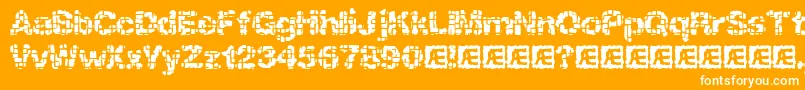 KatalystInactiveBrk Font – White Fonts on Orange Background