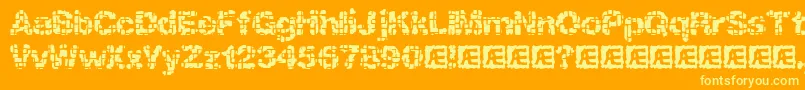 KatalystInactiveBrk Font – Yellow Fonts on Orange Background
